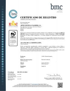 Certificado PEFC de BMC