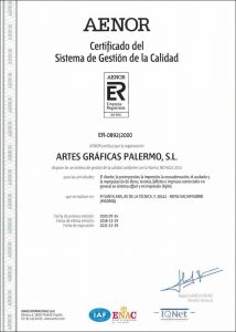 AENOR_SISTEMA_GESTION_CALIDAD_ISO 9001 Español 2018_ARTES_GRAFICAS_PALERMO